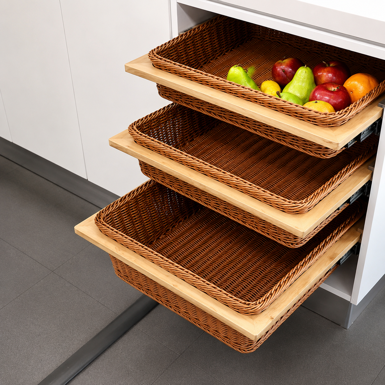 Wicker Pull Out Basket
